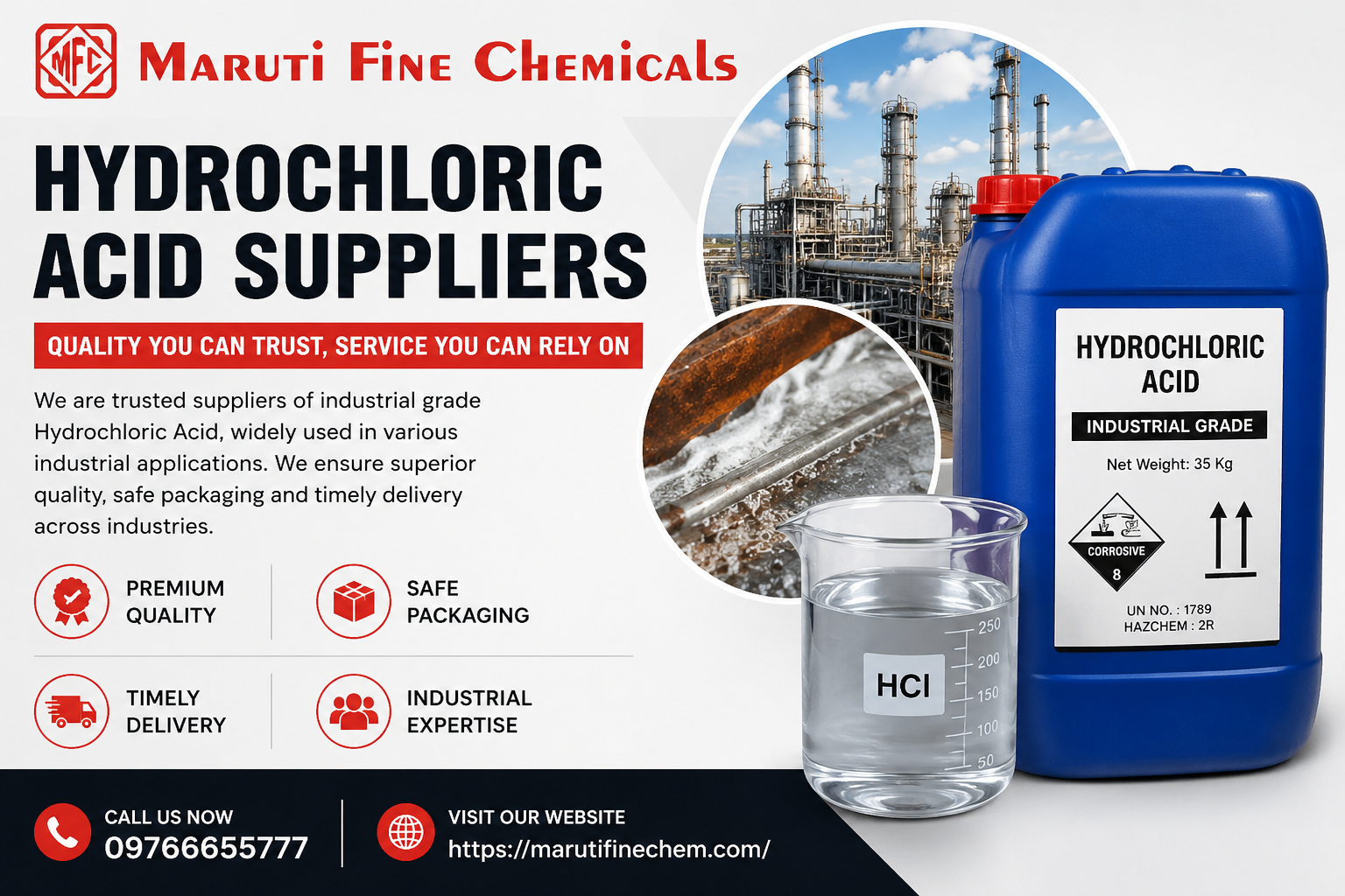Hydrochloric Acid Suppliers | Buy Hydrochloric Acid Fast Today#1