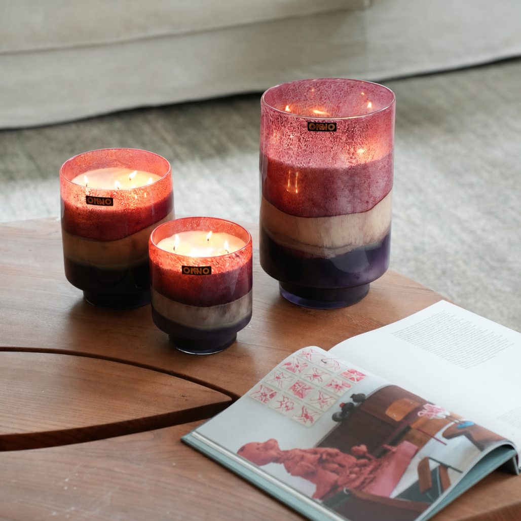 Luxury Scented Candles in Artisan Handcrafted Glass